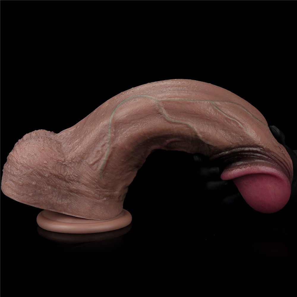 Lovetoy Dual Layered XXL Platinum Silicone 33 Cm Gerçekci Kalın Realistik Penis