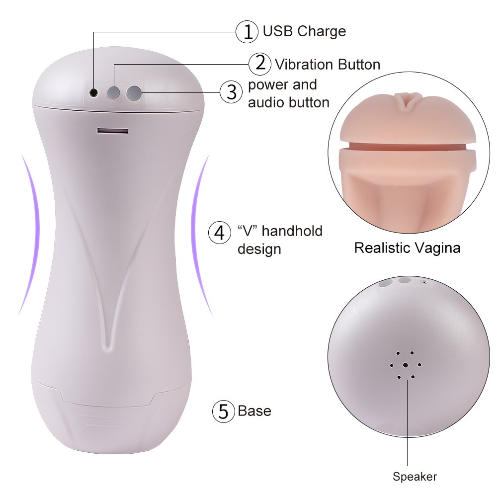 Shequ Vibrating Pussy Happy Sport Cup Titreşimli Vajina SQ-MA70005