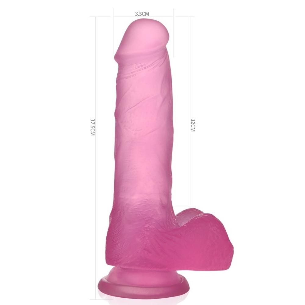 Lovetoy Jelly Studs 17.5 cm Jel Dokulu Pembe Dildo