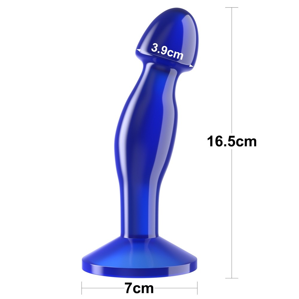 Lovetoy Flawless Clear Prostate Plug Blue 16.5 Cm Silikon Anal Plug