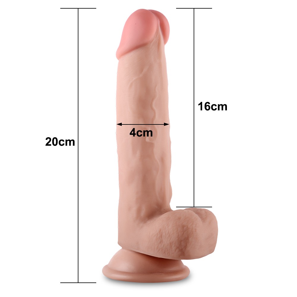 Lovetoy Sliding Skin Deri Özellikli Kemerli Strapon Realistik Penis 20 cm