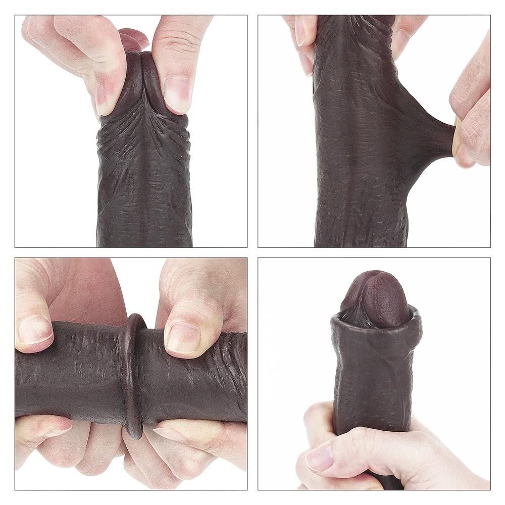 Lovetoy Sliding Skin Hareketli Deri Özellikli Realistik Zenci Penis 18 cm