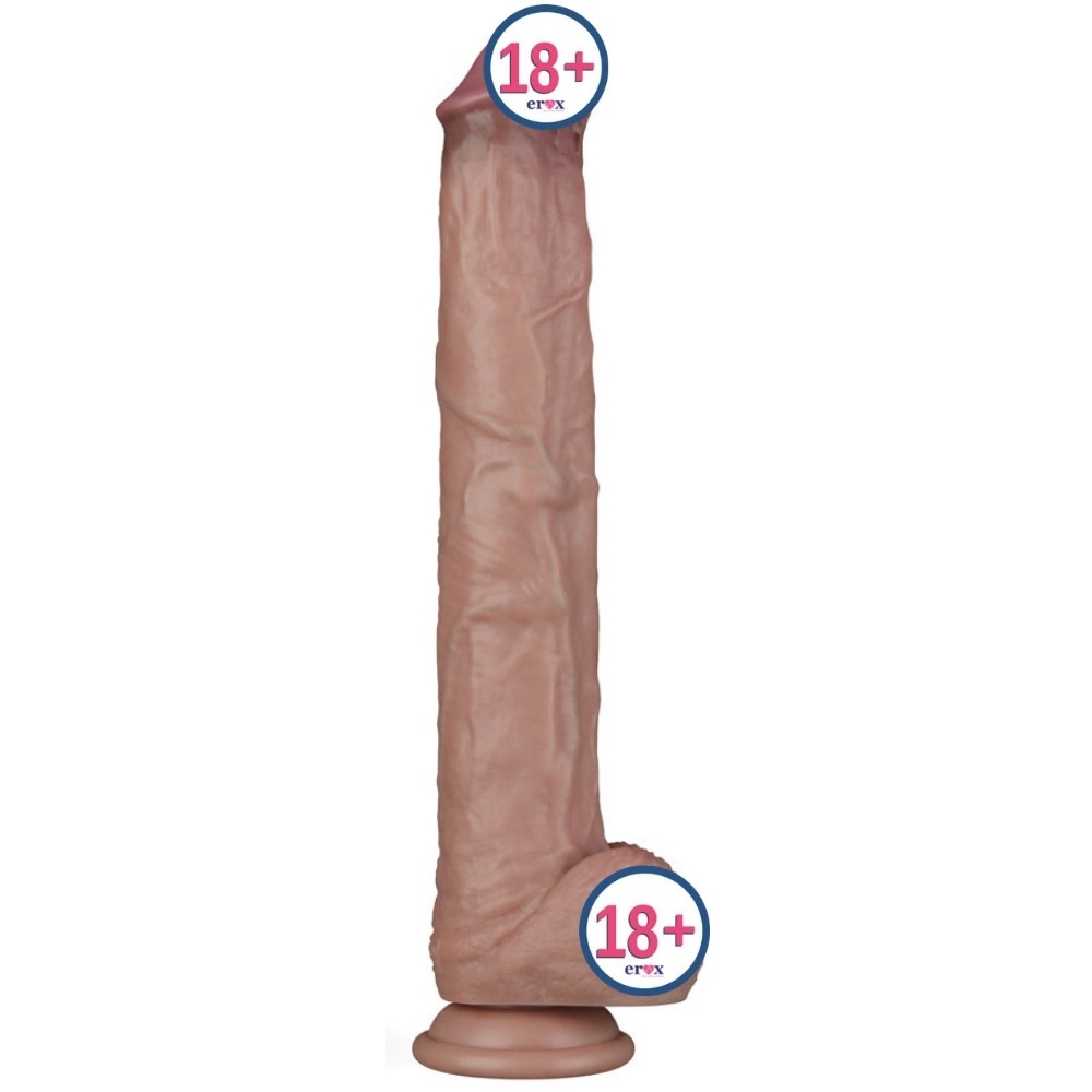 Lovetoy Dual Layered XXL Bendable Silicone 37.5 Cm Gerçekci Realistik Penis