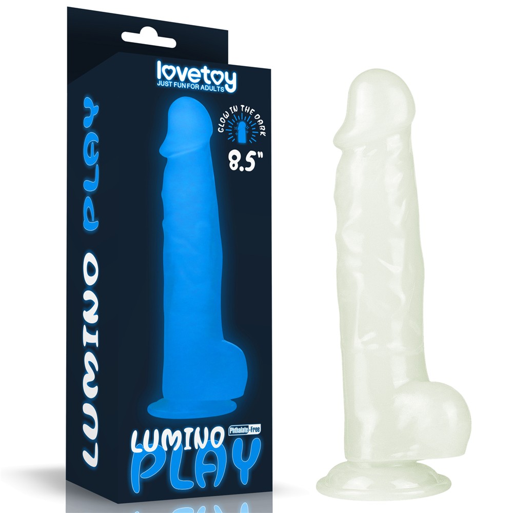 Lovetoy Lumino Play Beyaz Fosforlu 21.5 cm Yumuşak Jel Penis