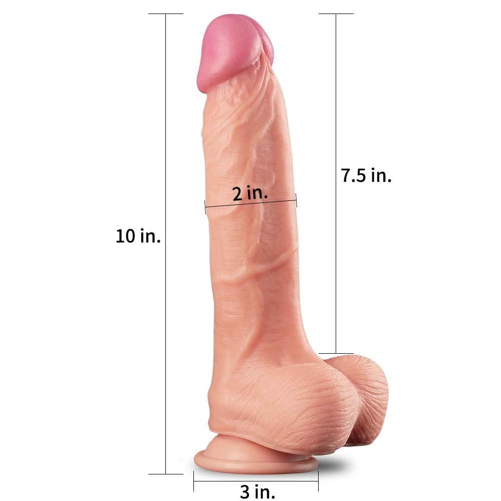 Lovetoy Nature Cock Ekstra Yumuşak Özel Çift Dokulu 25 Cm Realistik Kemerli Penis