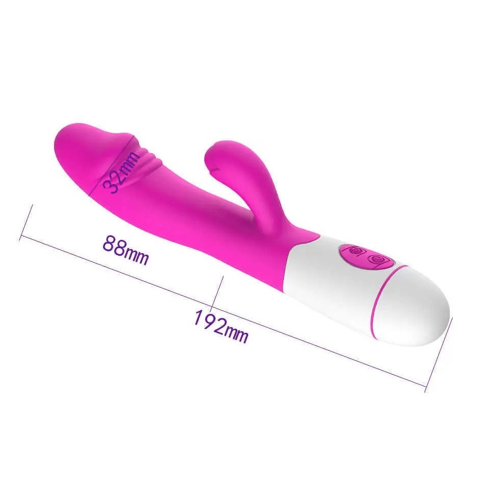 Erox 30 Modlu Şarjlı Pink Rabbit Vibratör