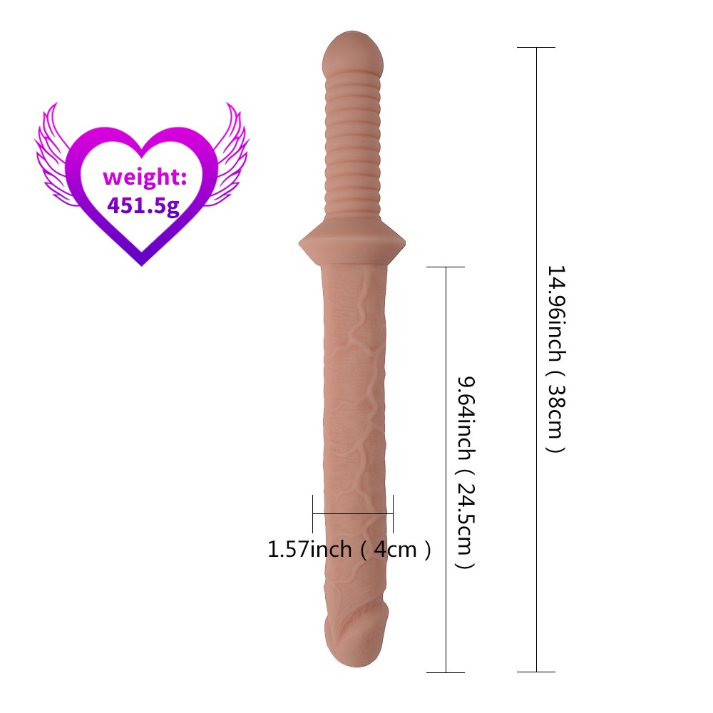 Great sword 32.5 Cm Tutmalı Çift Taraflı Dildo