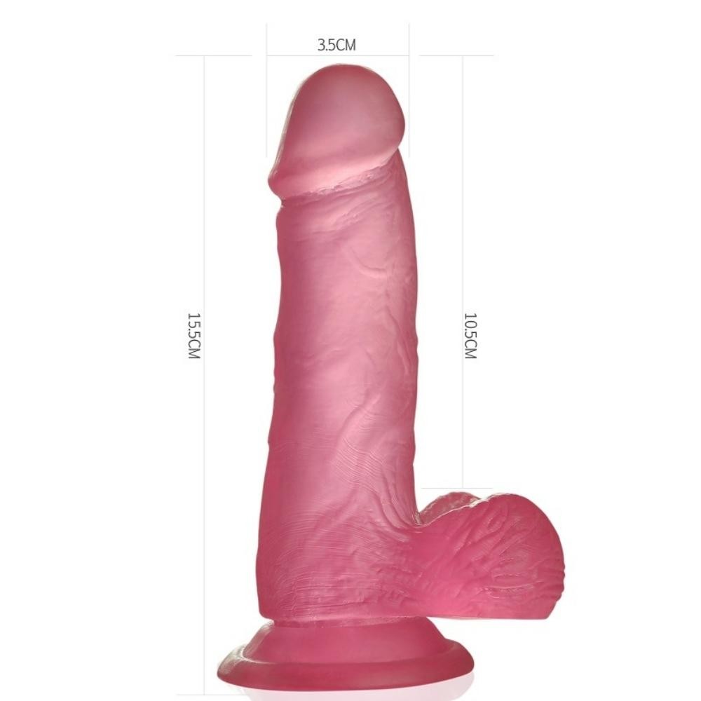 Lovetoy Jelly Studs 15 cm Jel Dokulu Pembe Dildo