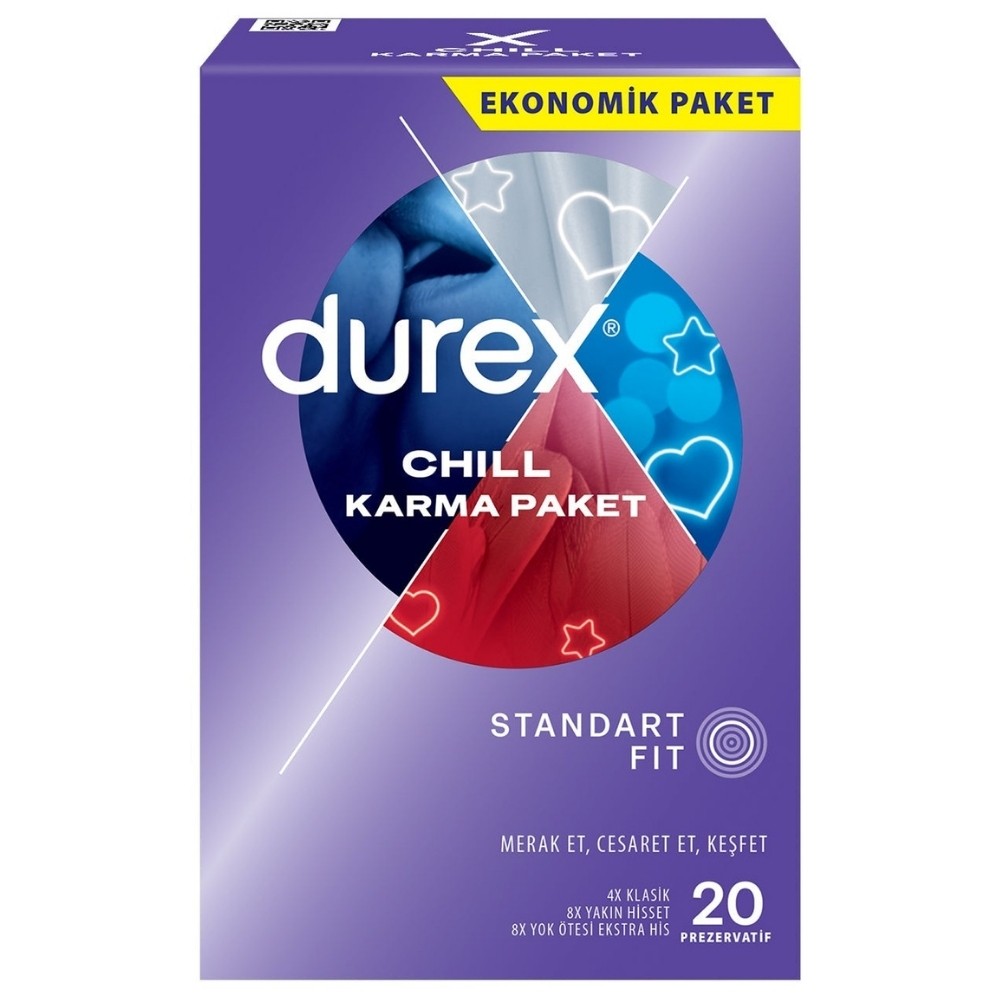 Durex Chill 20'li Karışık Prezervatif