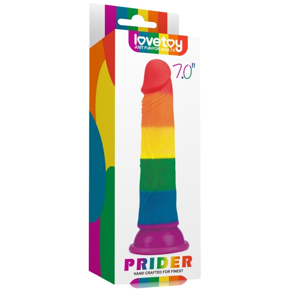 Lovetoy Prider 18.5 Cm Renkli Realistik Penis