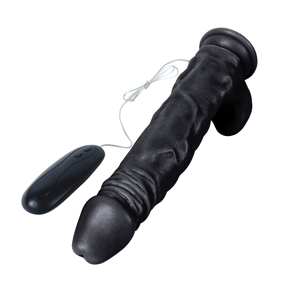 Dildo Series Hero 10 Modlu Titreşimli Zenci Penis 22.5 Cm