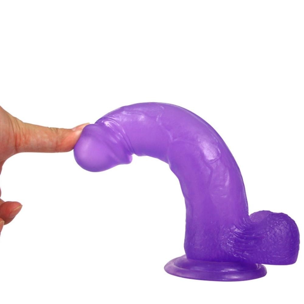 Lovetoy Jelly Studs 20 cm Jel Dokulu Mor Dildo