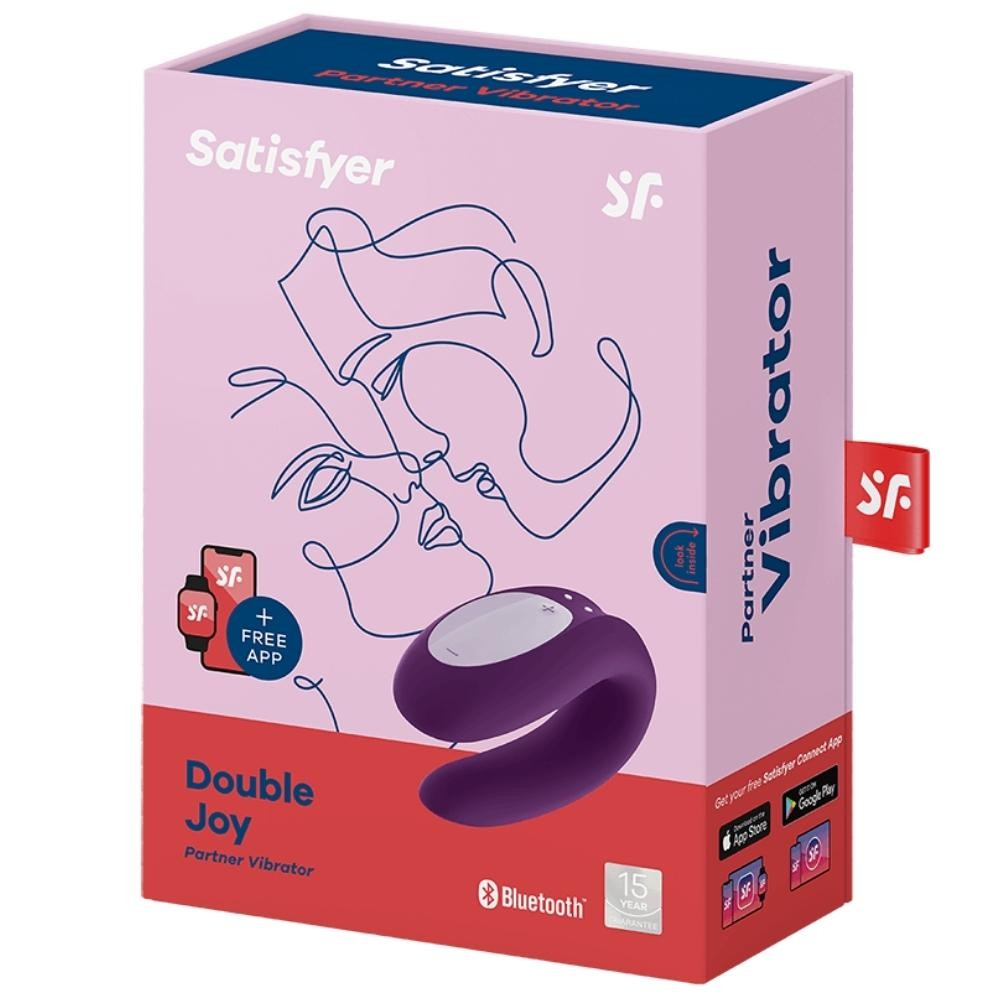Satisfyer Double Joy Violet Telefon Kontrollü Vibratör