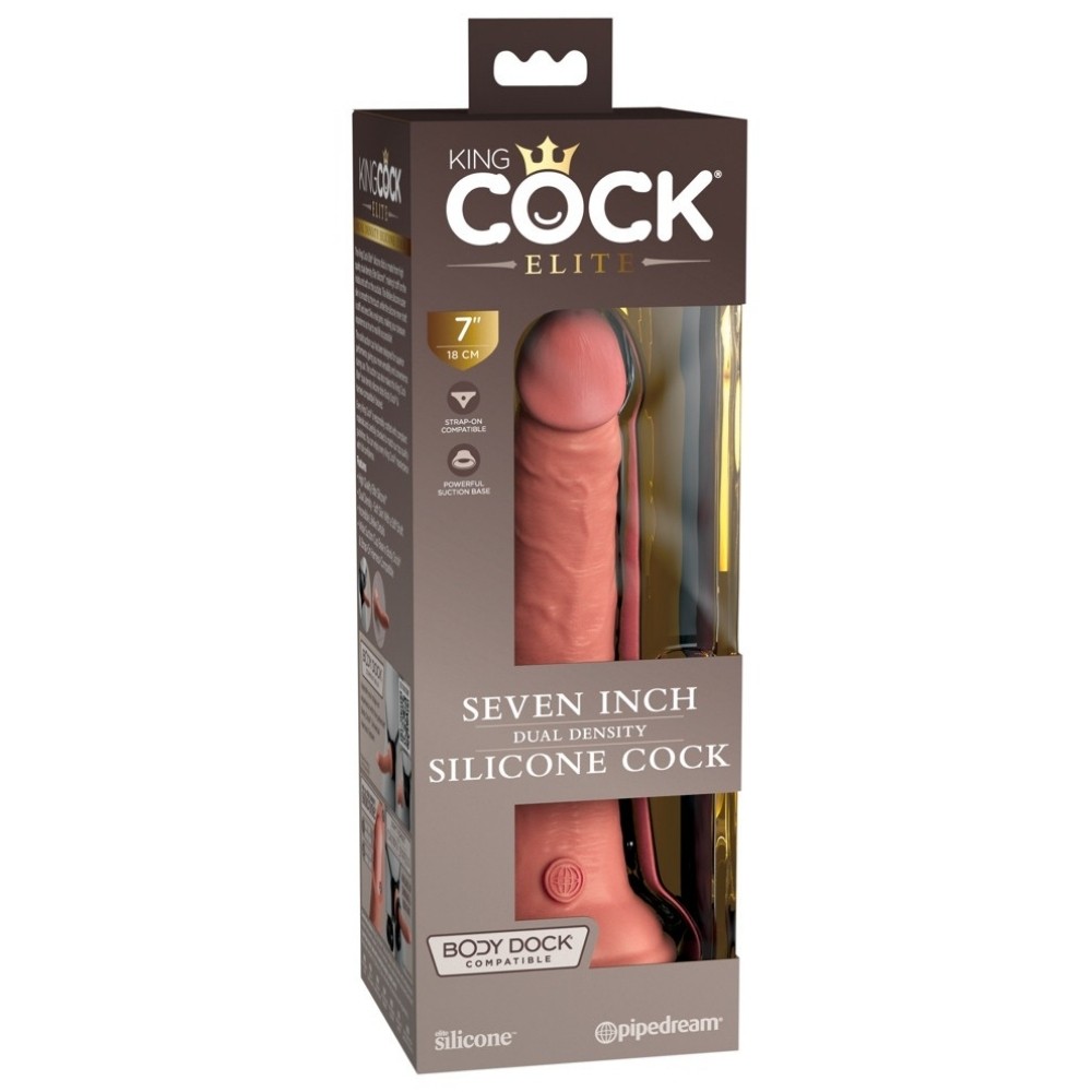 Pipedream King Cock Elite 7 İnch Dual Density Silicone Cock Realistik Penis