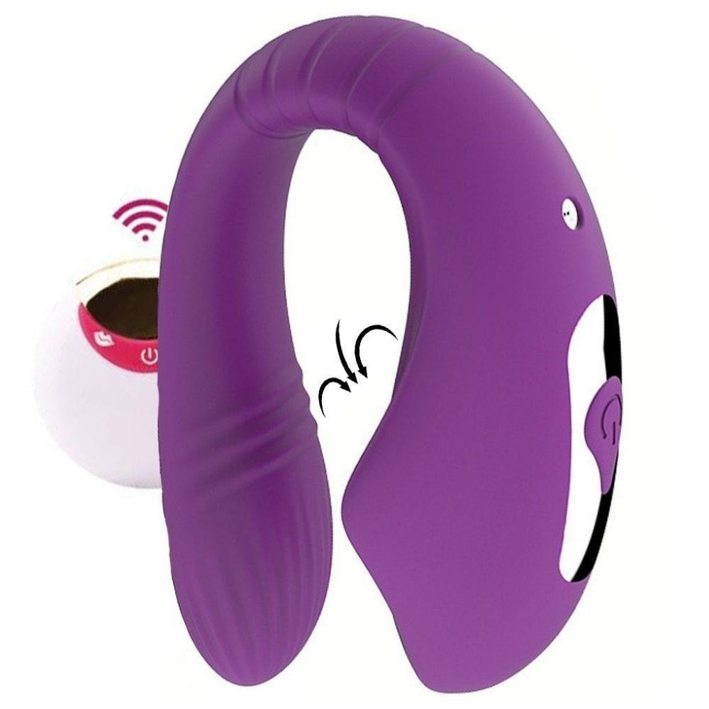 Erox Wearable Emiş Güçlü Giyilebilir Couples Vibratör Purple