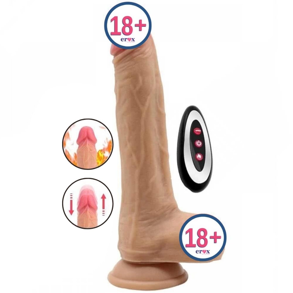 Dildo Series Marcelo İleri Geri Hareketli Realistik Titreşimli ve Isıtmalı Penis