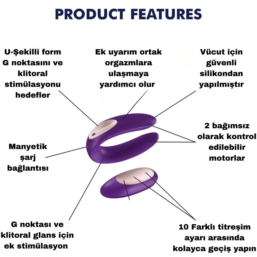 Satisfyer Double Partner Plus Kumandalı Vibratör