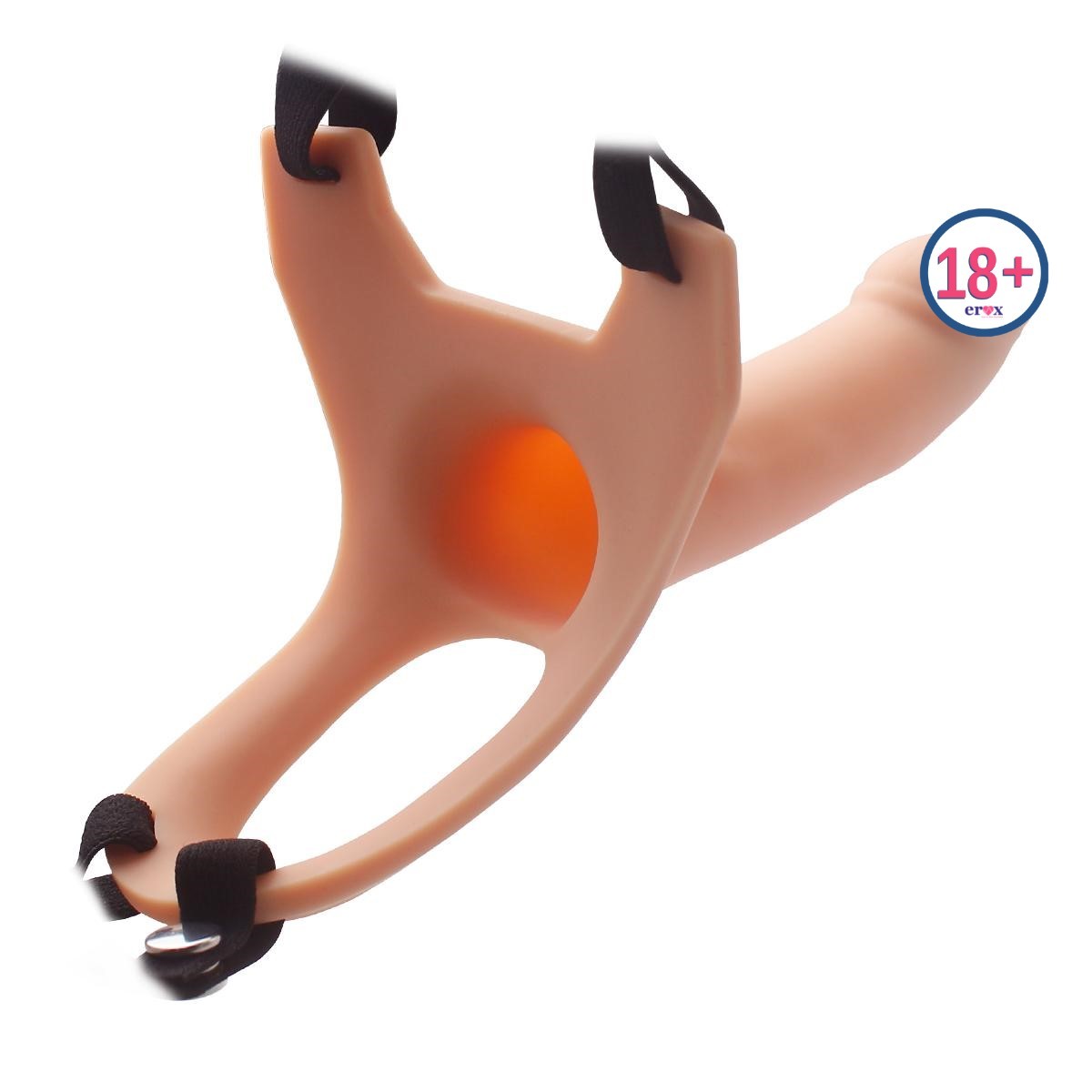 Hollow Strap-On Silicone Curved Dong İçi Boş Kemerli Penis 15 cm
