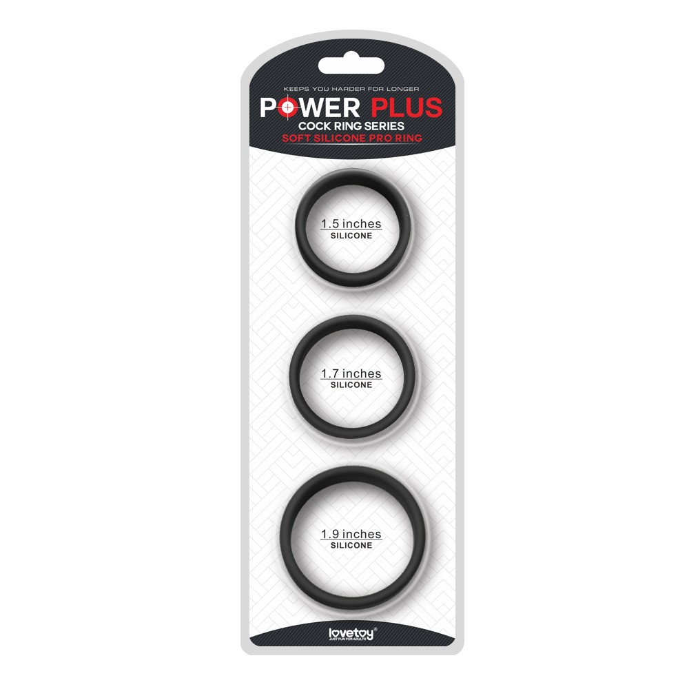 Lovetoy Power Plus Pro Penis Halkası 3 Lü