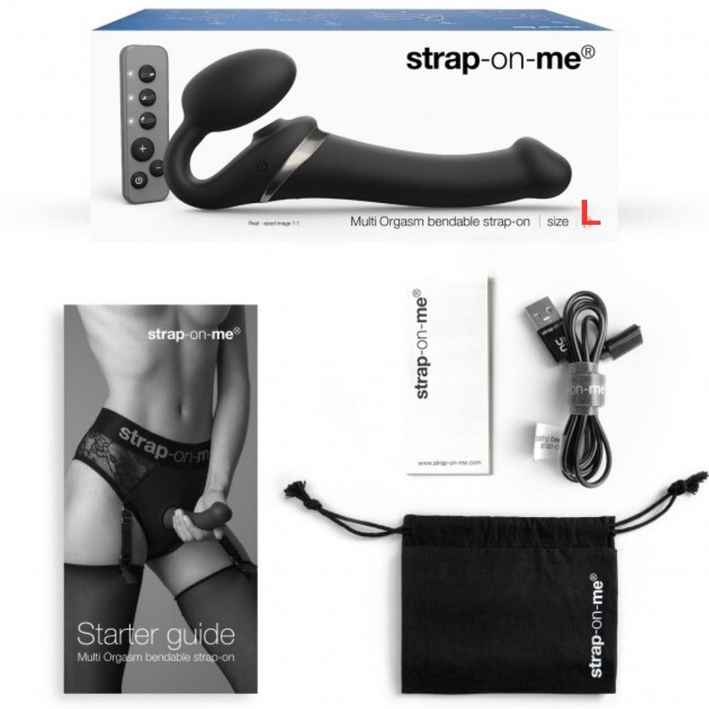 Strap-On Me Multi Orgasm 3 Motorlu Titreşimli Strapless Strapon