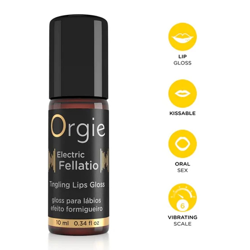 Orgie Electric Fellatio Tingling Lip Gloss 10 ml. Oral Seks Jeli