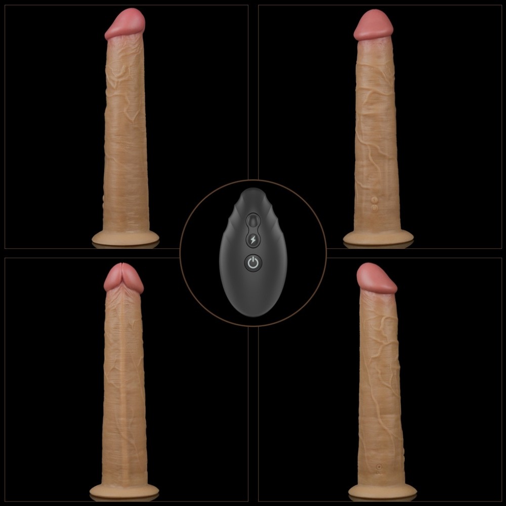 Lovetoy Dual Layered Platinum Silicone 25.3 Cm Titreşimli Realistik Penis