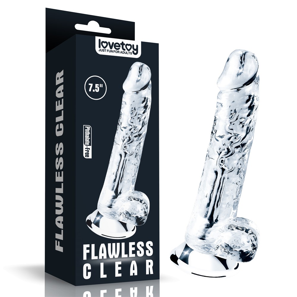 Lovetoy Flawless Clear 19 cm Yumuşak Şeffaf Jel Penis