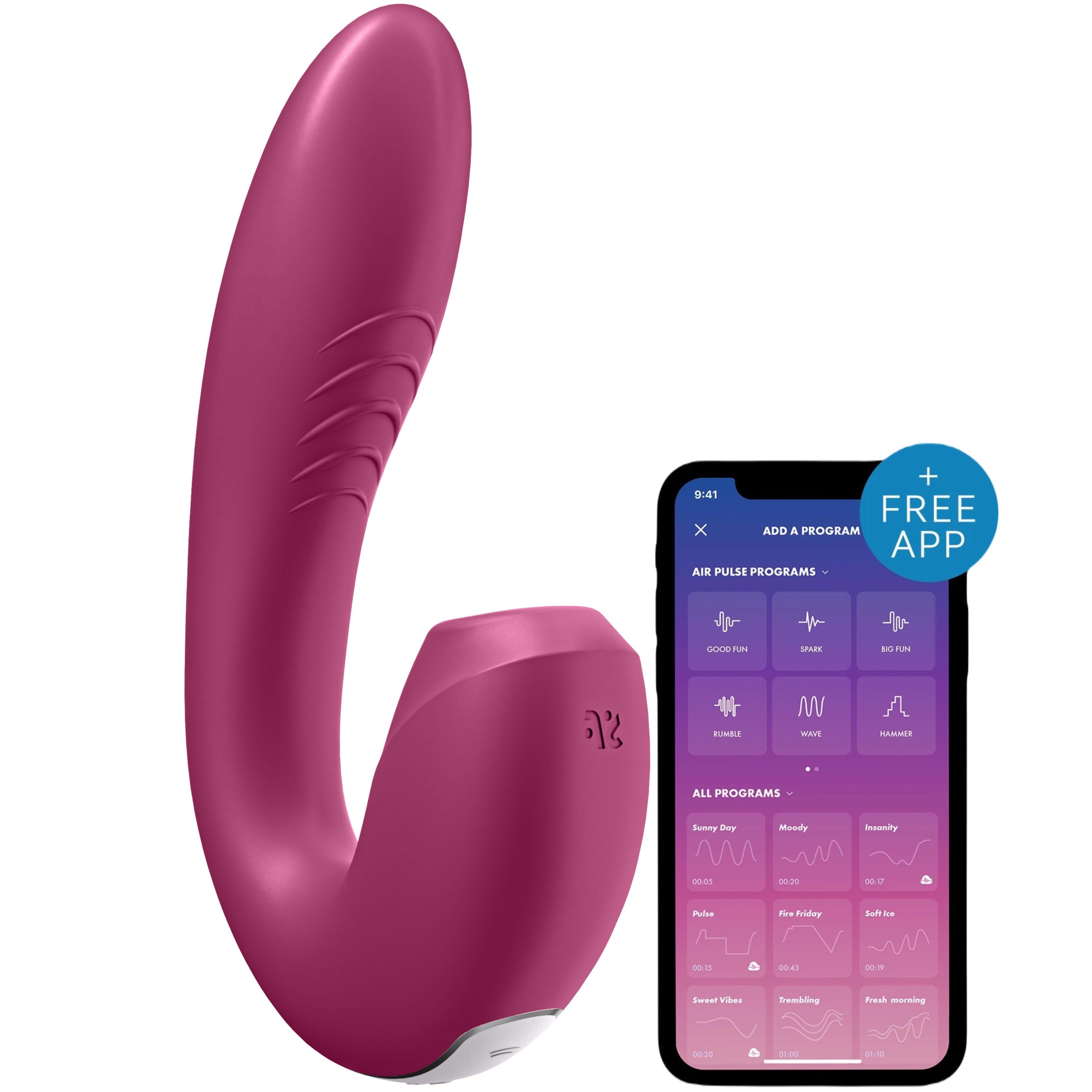 Satisfyer Sunray Insertable Double Air Pulse Telefon Kontrollü Vibratör