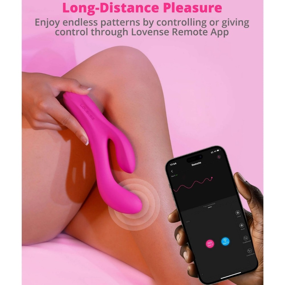 Lovense Osci 3 Hareketli Telefon Kontrollü ve Isıtmalı Rabbit Vibratör