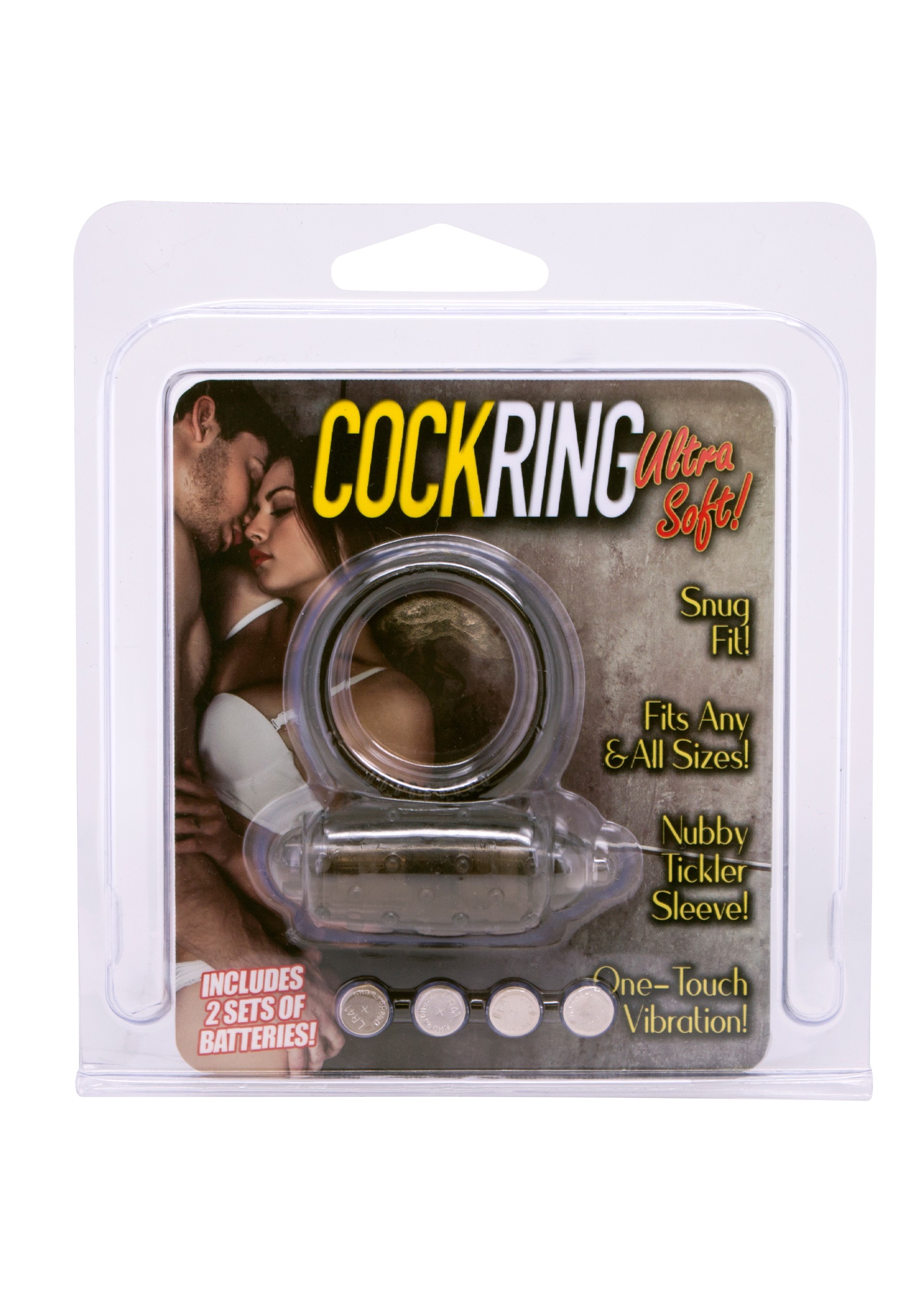 Seven Creations Cock Ring Black Esnek Titreşimli Penis Halkası