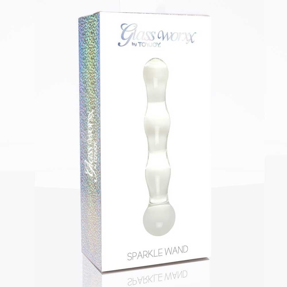 Glass Worxx By Toy Joy Sparkle Wand Cam Dildo