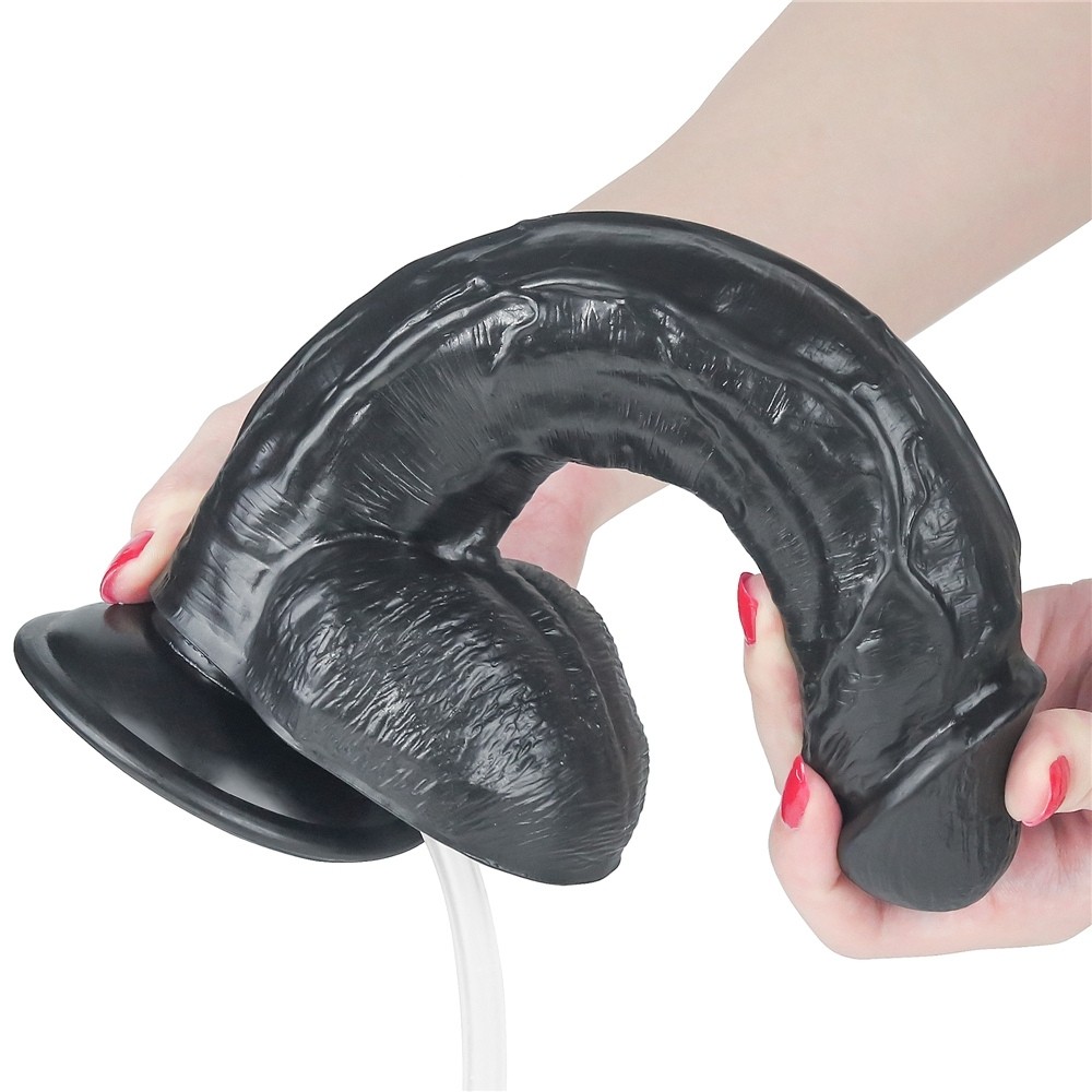 Lovetoy 10 Squirt Extreme Black 25 Cm Boşalabilen Realistik Penis