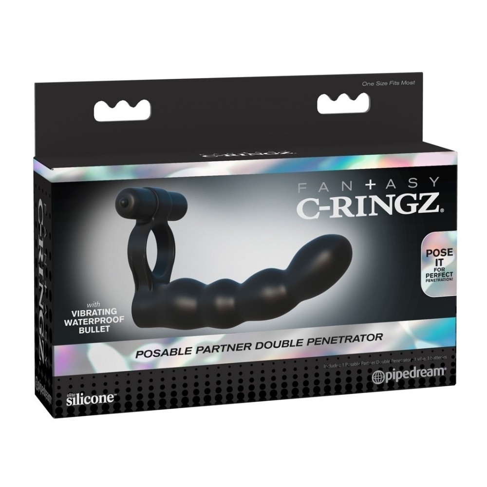 Pipedream Fantasy C-Ringz Posable Partner Double Penetrator