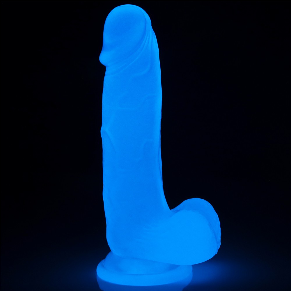 Lovetoy Lumino Play Beyaz Fosforlu 19 cm Yumuşak Jel Penis