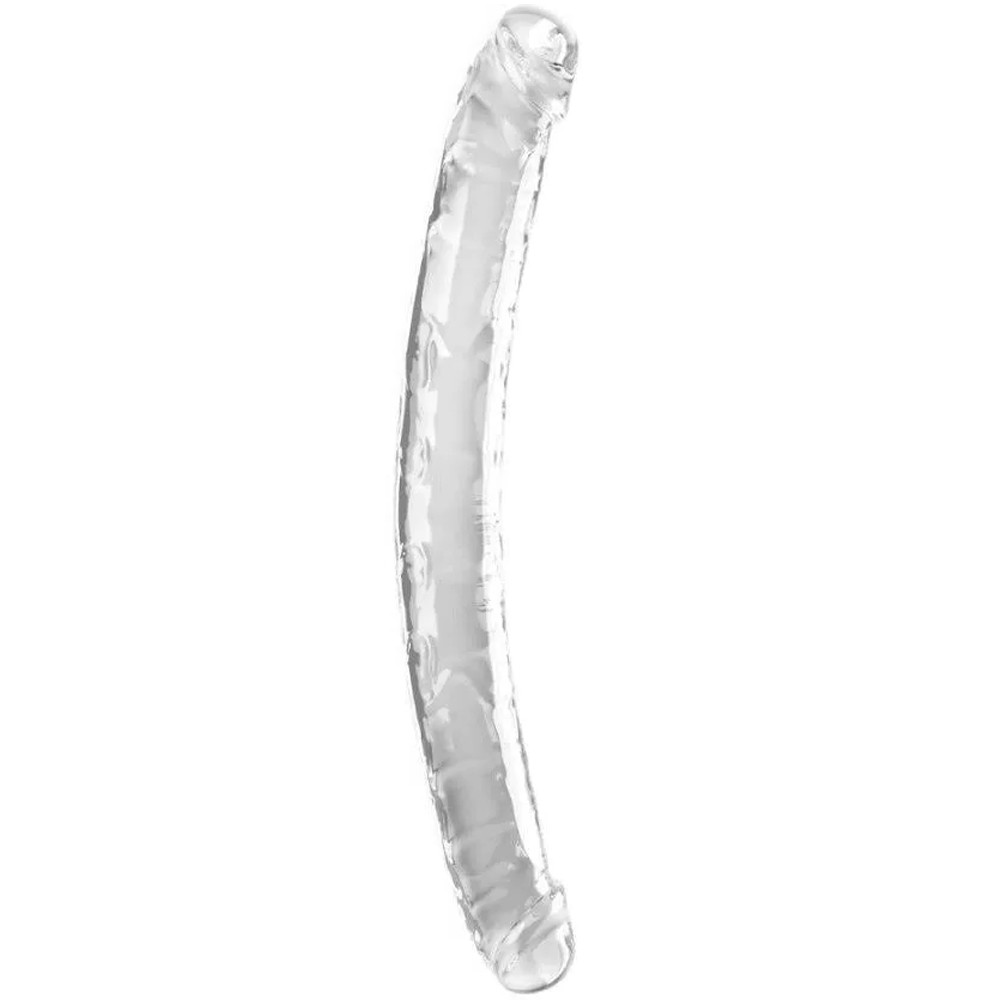 Doc Johnson Cyrstal Jellies 45 Cm Çift Taraflı Realistik Jel Penis-Şeffaf