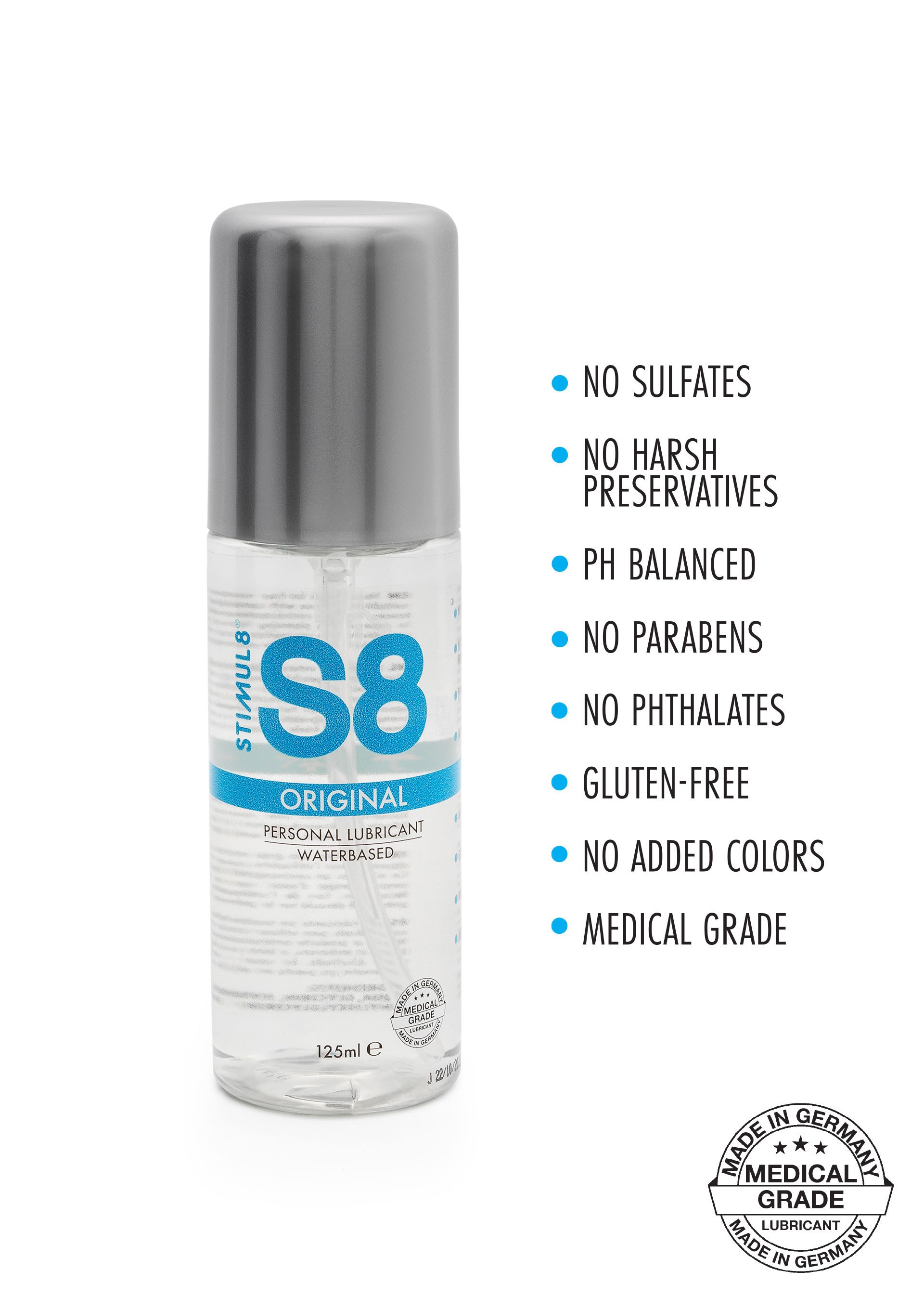 S8 Waterbased Lube 125 ml Doğal Kayganlaştırıcı