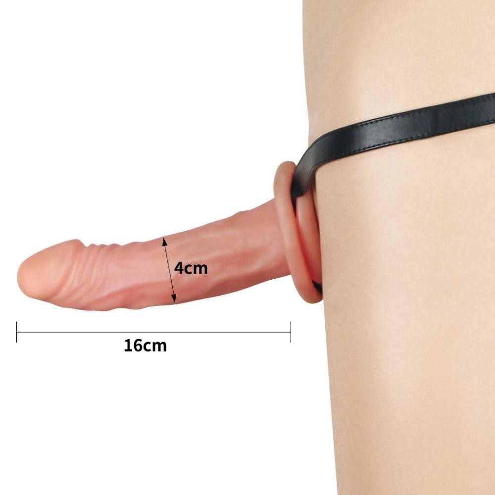 Lovetoy İçi Boş Unisex Kullanılabilen 17 Cm Belden Bağlamalı Penis