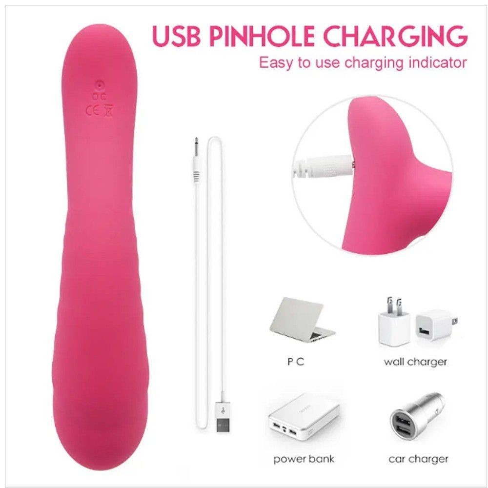 Erox Emiş Güçlü ve G-Stimulant 10 Mod Vibrator Pembe