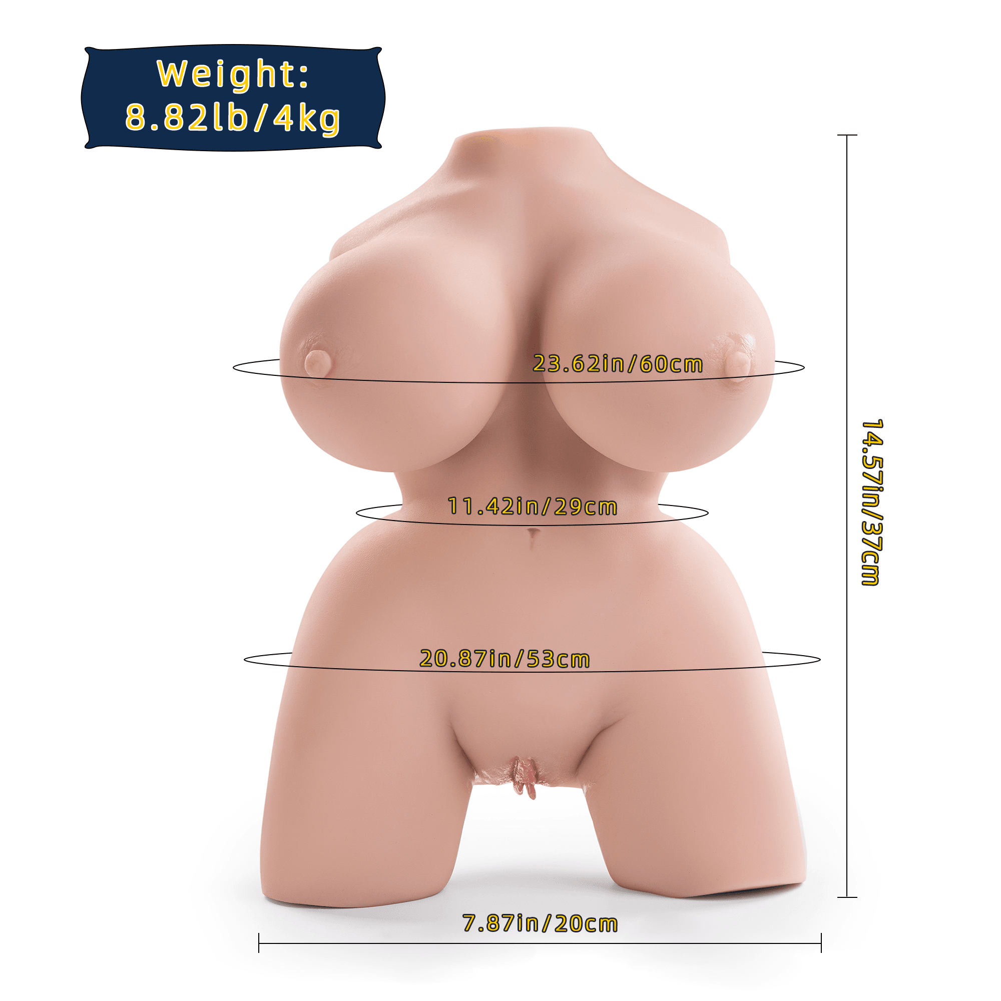 Shequ Frieda Vibrating Doll Titreşimli Yarım Vücut Masturbator SQ-MAV20067