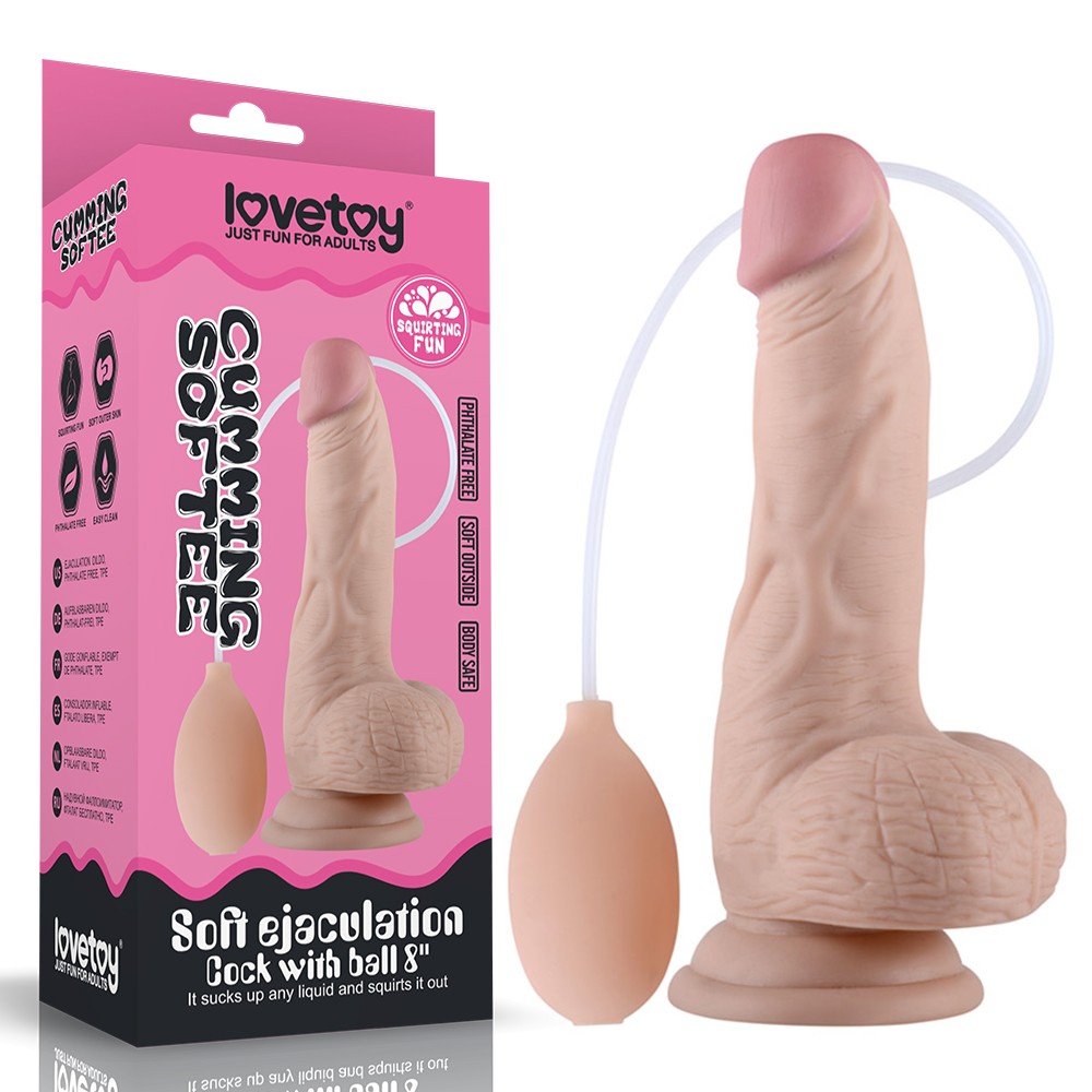 Lovetoy Ekstra Yumuşak Fışkırtmalı 20 cm Realistik Penis