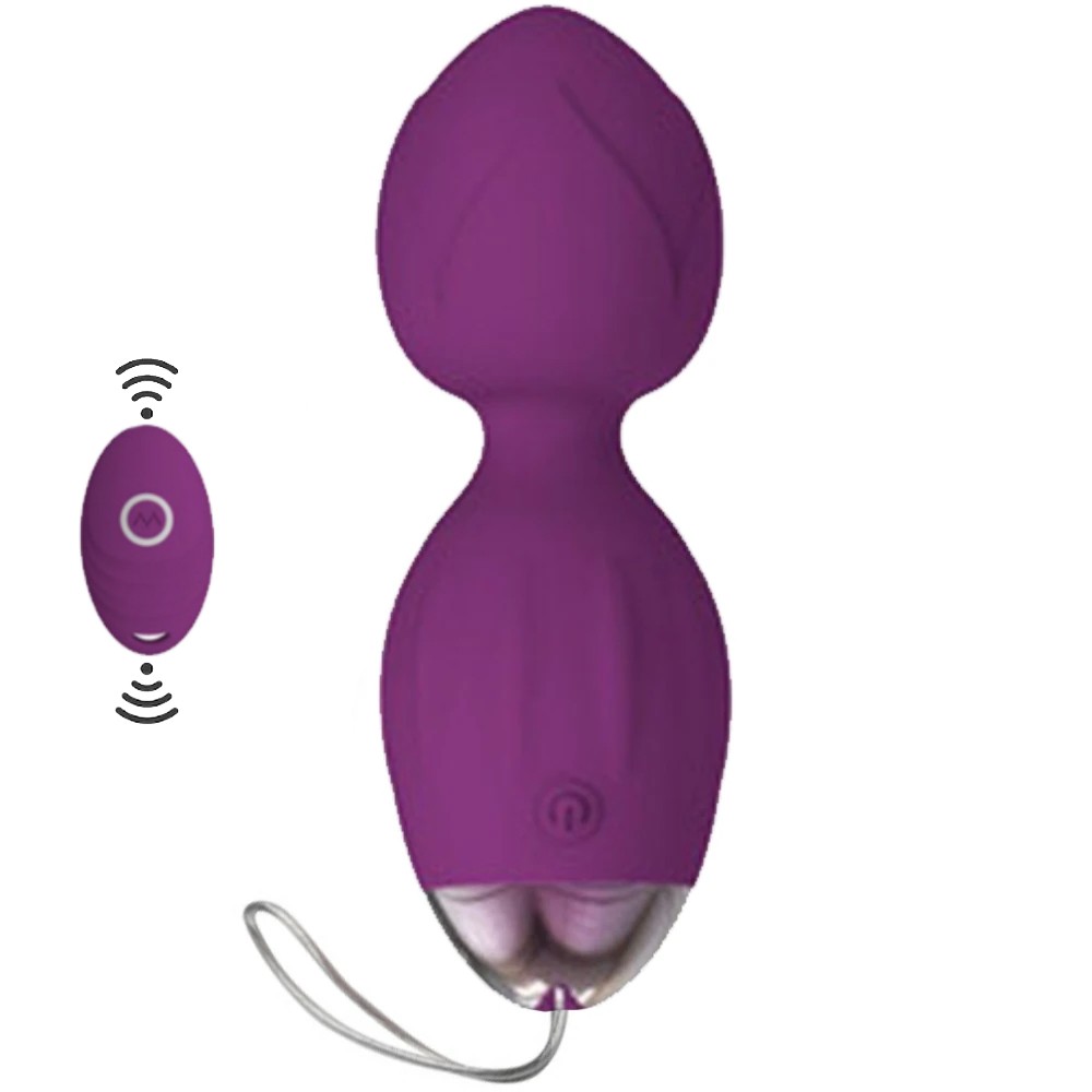 Erox Exuis Balls Uzaktan Kumanda Kegel Egzersiz Vibratörü Mor
