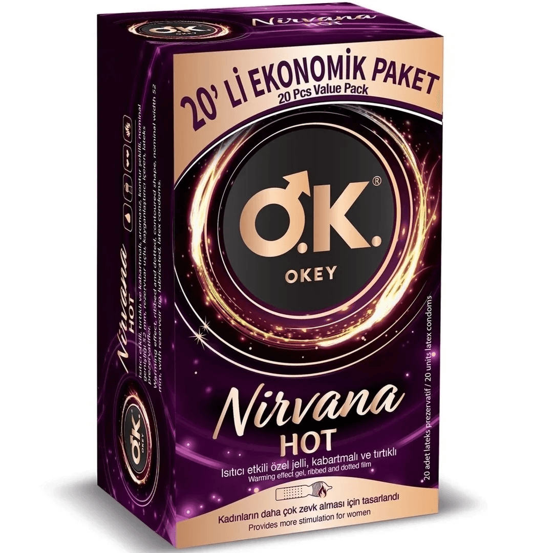 Okey Nirvana Hot Eko Paket 20'li Kondom Prezervatif