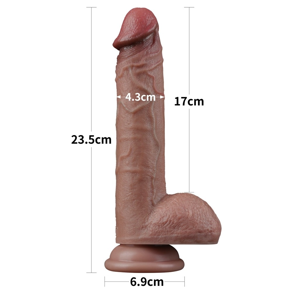 Lovetoy Dual Layered Platinum Silicone 23.5 Cm Gerçekci Realistik Penis