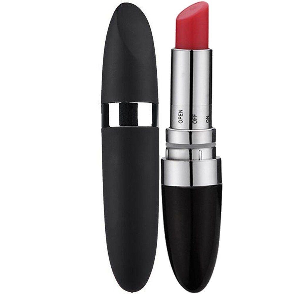 Erox Lipstick Compact Power Full Mini Ruj Vibratör-Black