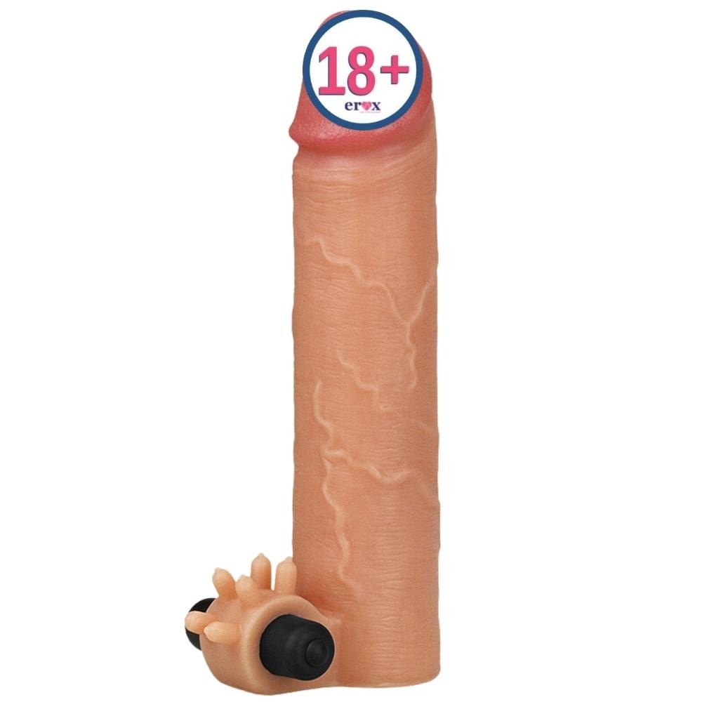 Lovetoy Nature Extender Doğal Et Dokulu Titreşimli Penis Kılıfı 