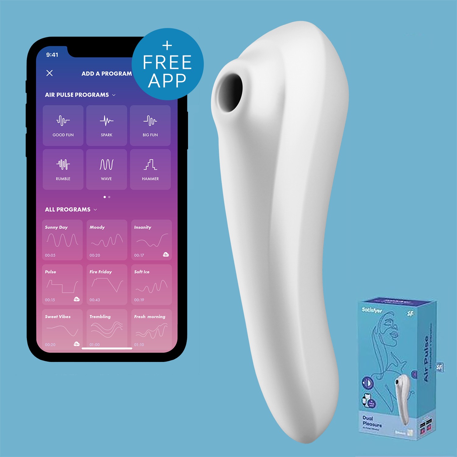 Satisfyer Dual Pleasure Telefon Kontrollü Emiş Güçlü Vibratör