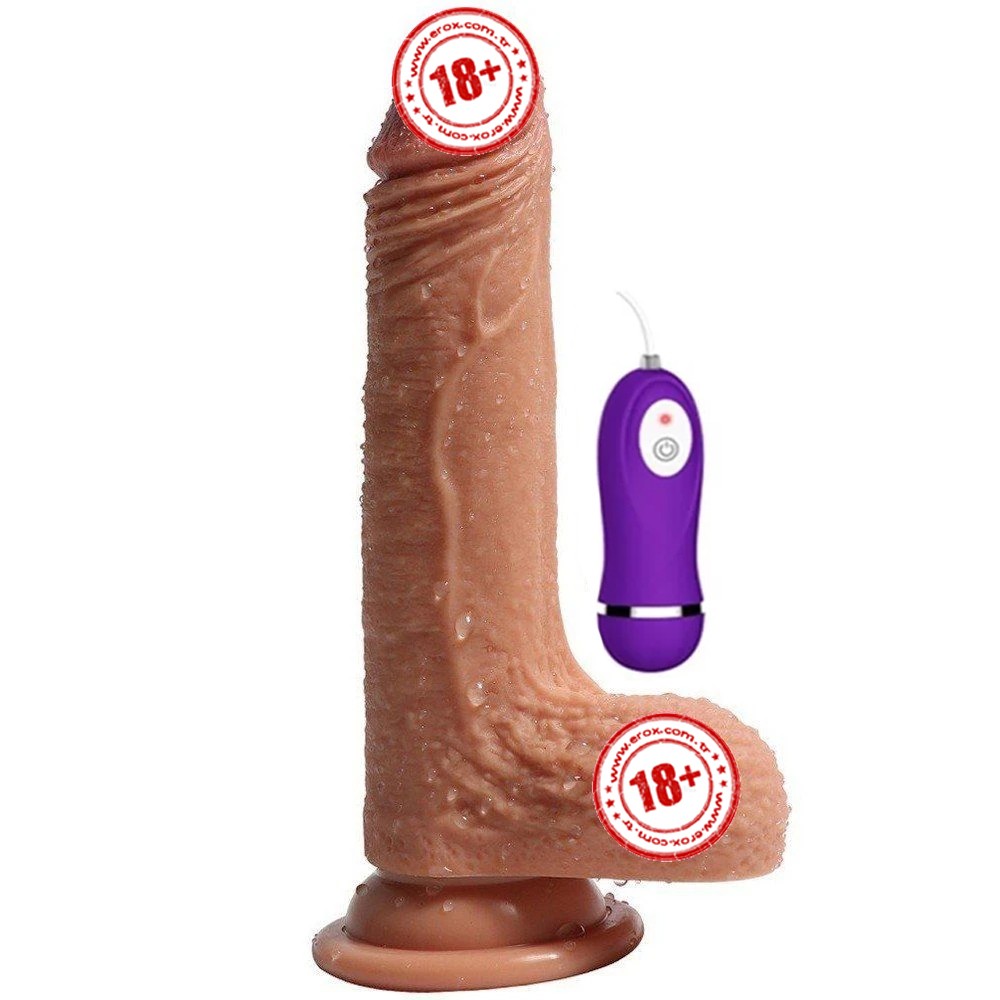 Shequ Dildo Series Crowley's Natural Doku 18 Cm Titreşimli Realistik Penis