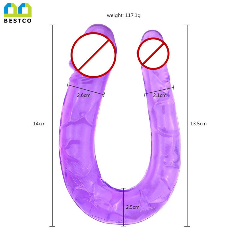 Erox Mini Double Dong Purple Çift Taraflı Jel Doku Penis