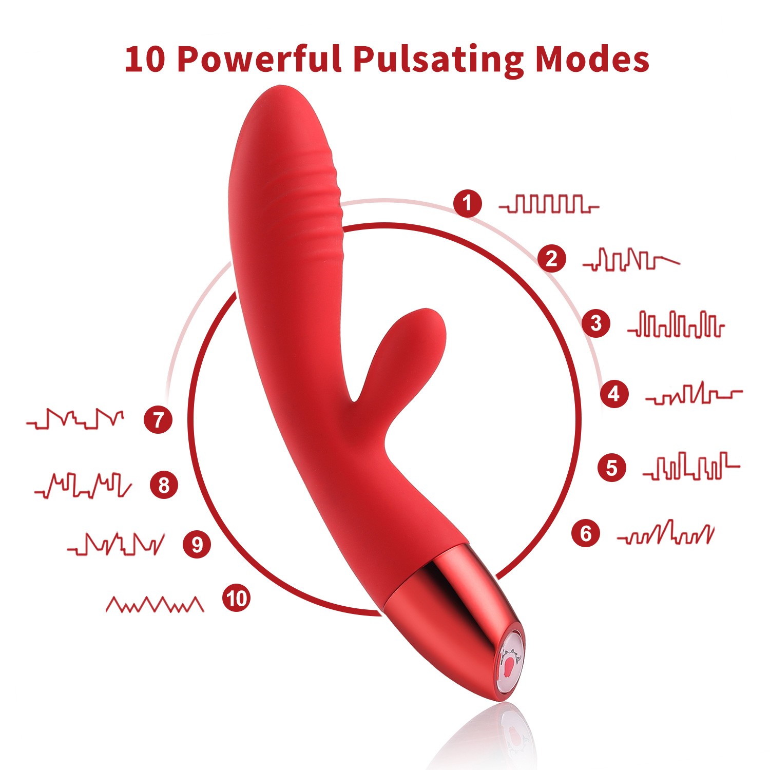 Wowyes V3 Red Heating Rabbitli Aktif Isıtmalı G-Spot Vibratör