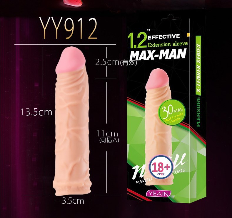 Yeain Max Man 2,5 cm Uzatmalı Penis Kılıfı